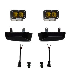 Dodge RAM 3500 Fog Pocket Light Kit - Baja Designs - S2 SAE - Amber - `19-`22